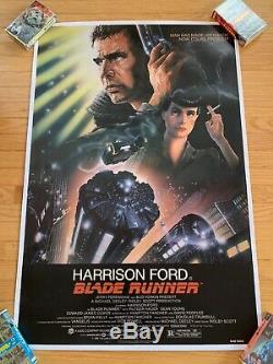 1982 Blade Runner Original One Sheet SCI FI Movie Poster Linen Backed STUNNING
