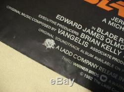 1982 Blade Runner movie poster, folded