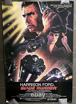 1982 Harrison Ford BLADE RUNNER original ROLLED movie poster 1-Sheet 27x41