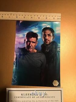 Autograph Dual Blade Runner Harrison Ford & Rayan Gossling 6x8 1/2 COA