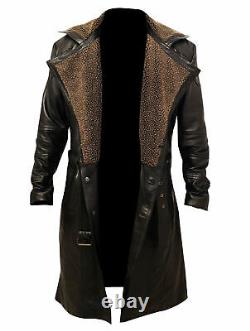 BIGGEST CLEARANCE SALE Ryan Gosling Blade Runner 2049 Brown Leather Sheep Coat