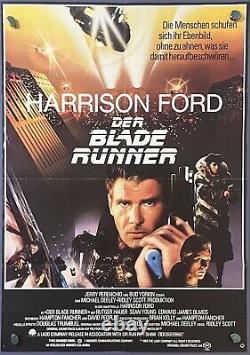 BLADE RUNNER (1982) OG German 1S Movie Poster Vintage Ridley Scott/Harrison Ford