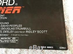 BLADE RUNNER 1982 ORIG. 1 SHEET MOVIE POSTER 27x41 (G+) RIDLEY SCOTT/H. FORD