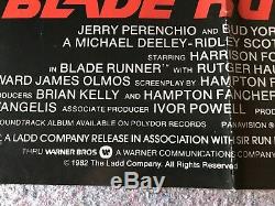 BLADE RUNNER 1982 ORIGINAL 1 SHEET MOVIE POSTER 27x41 (F/VF) HARRISON FORD