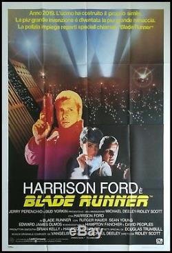 BLADE RUNNER 1982 Original Movie Poster 55x78 4Sh Italian SCOTT FORD SCI-FI