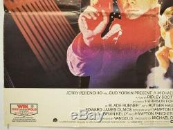 BLADE RUNNER (1982) Original Quad Movie Poster Harrison Ford, Ridley Scott