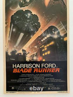 BLADE RUNNER 1982 Original Rolled 14x36 Movie Poster Harrison Ford Ridley Scott