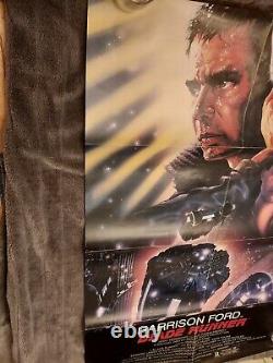 BLADE RUNNER 1sh'82 Ridley Scott sci-fi classic, art of Harrison Ford by Alvin