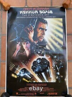 BLADE RUNNER DIRECTOR'S CUT R1992 Original OS 27x41 Movie Poster HARRISON FORD