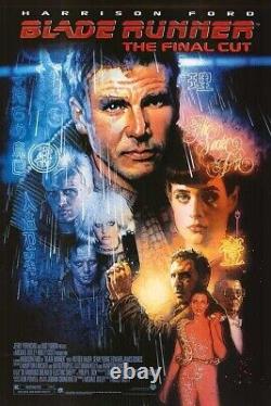BLADE RUNNER FORD original movie poster DOUBLE SIDED 27X40