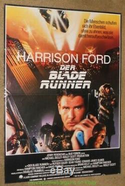 BLADE RUNNER MOVIE POSTER Very Fine Folded 23x33 GERMAN A1 Size HARRISON FORD