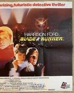 BLADE RUNNER Original British Quad Movie Poster Ridley Scott Harrison Ford Hauer