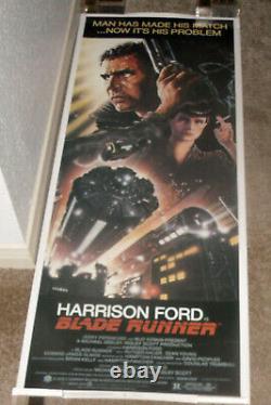 BLADE RUNNER original 1982 ROLLED 14x36 insert movie poster HARRISON FORD