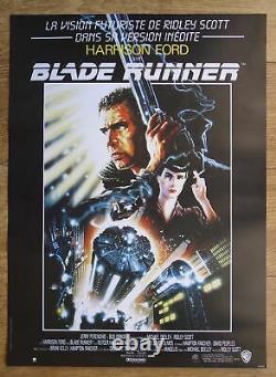 BLADE RUNNER sci-fi Harrison Ford original SMALL french movie poster ROLLED R90s