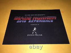 BLADE RUNNER the EXPERIENCE 2049 wrist band toy JOHNNIE WALKER card SDCC 2017