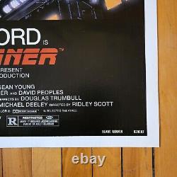 Blade Runner (1982) 1SH 27x41 Original Movie Poster Linen Backed Sci Fi