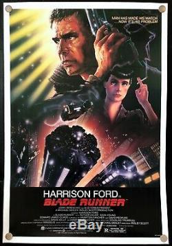 Blade Runner 1982 Original Movie Poster One Sheet Linen Backed C8 Excellent