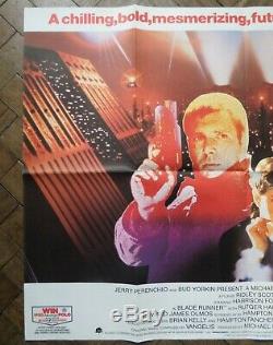 Blade Runner (1982) Original Quad Cinema Poster Ridley Scott Harrison Ford