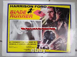 Blade Runner 1982 Rare Vintage Original Movie Lobby Poster In Spanish
