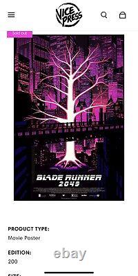 Blade Runner 2049 Art Screen Print Original Movie Poster By Raid 71 Mint #/200