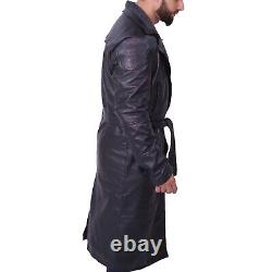 Blade Runner 2049 Movie Men's Black Genuine Leather Long Coat Funny Halloween