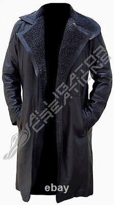 Blade Runner 2049 Office K Ryan Gosling Mens Cosplay Formal Costume Trench Coat
