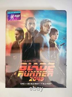 Blade Runner 2049 Steelbook 4K, 3D, Blu Ray Sealed Mint FAC 101 Ships in Box