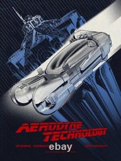 Blade Runner Aerodyne Spinner Flying Car Limited Giclee Art Print 18 x 24