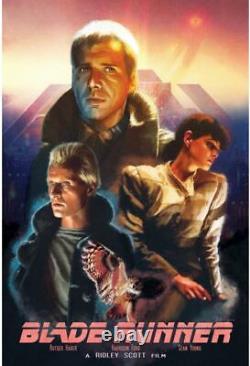 Blade Runner Deckard Rachael Roy Movie BLUE Poster Giclee Print Art 24x36 Mondo
