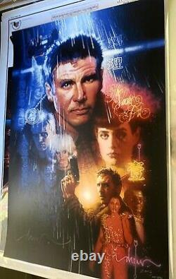 Blade Runner Drew Struzan Ltd. Ed. SIGNED 24 x 36 Print Harrison Ford NEW