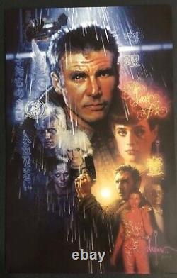 Blade Runner Drew Struzan Ltd. Ed. SIGNED 24 x 36 Print Harrison Ford NEW