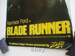 Blade Runner Harrison Ford Vintage Movie Poster Schlitz Beer Sci Fi Classic 1982