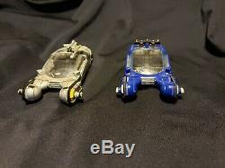 Blade Runner Movie Blue BRP Police Spinner Toy Car PLUS SILVER POLICE CAR