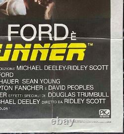 Blade Runner ORIGINAL Italian 2 Fogli Movie Poster Ridley Scott Harrison Ford 82