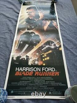 Blade Runner Original 1982 Rare U. S. Insert Movie Poster 14x36 Harrison Ford