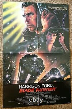 Blade Runner Original Movie Poster one sheet 27x41 Harrison Ford NM 1982