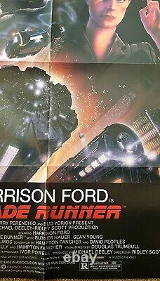 Blade Runner Original Movie Poster one sheet 27x41 Harrison Ford NM 1982