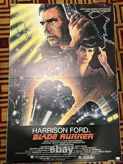 Blade Runner Original One Sheet Poster Autographed by Harrison Ford BAS COA