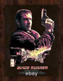 Blade Runner Replicant Hunter Rick Deckard Mondo Movie Poster #/50 18x24