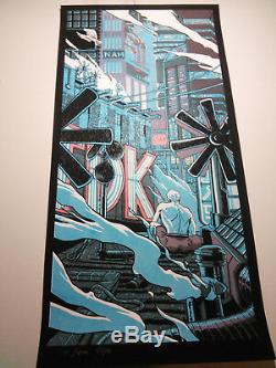 Blade Runner Tim Doyle Nakatomi Poster Movie Print Metallic Rain on Rare Black