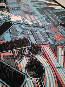 Blade Runner Tim Doyle Nakatomi Poster Movie Print Metallic Rain on Rare Black