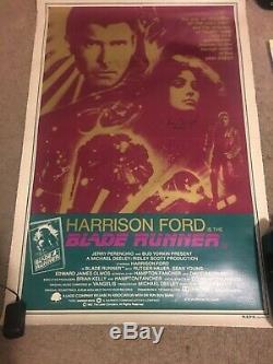 Blade Runner original movie Poster signed by Sean Young Rare Australian linenbac
