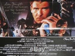 German Blade Runner One Sheet Signed By 5/Sean Young/Rutger Hauer/Hong/Cassidy