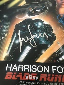 Harrison Ford & Rutger Hauer Autographed 12x18 Photo Blade Runner