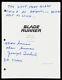 Joe Turkel Autographed Blade Runner Script ACOA Extensive Inscriptions