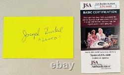 Joseph Joe Turkel Signed Autographed 3x5 Card JSA Cert The Shining Blade Runner