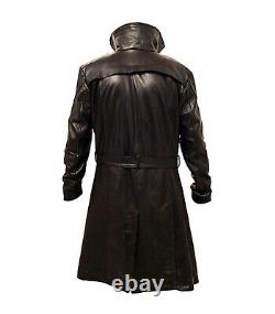 Men's Blade Runner Ryan 2024 Movie Cosplay Leather Trench Long Coat