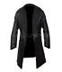 Mens Blade Runner 2049 Officer Ryan Gosling Fur Lapel Collar Trench Leather Coat