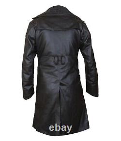 Mens Blade Runner Officer Ryan Gosling Movie Classic Genuine Leather Trench Coat