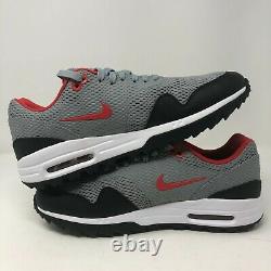 Nike Air Max 1 G Men´s Golf Shoes Bred Grey/Black/Red CI7576-002